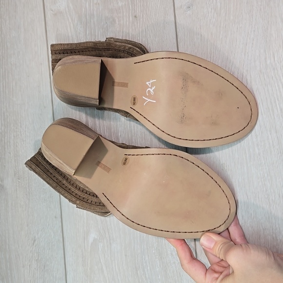 Vince Camuto Women Koral Leather Open Toe Heels shoes Ankle boot sz 9M - Picture 11 of 13